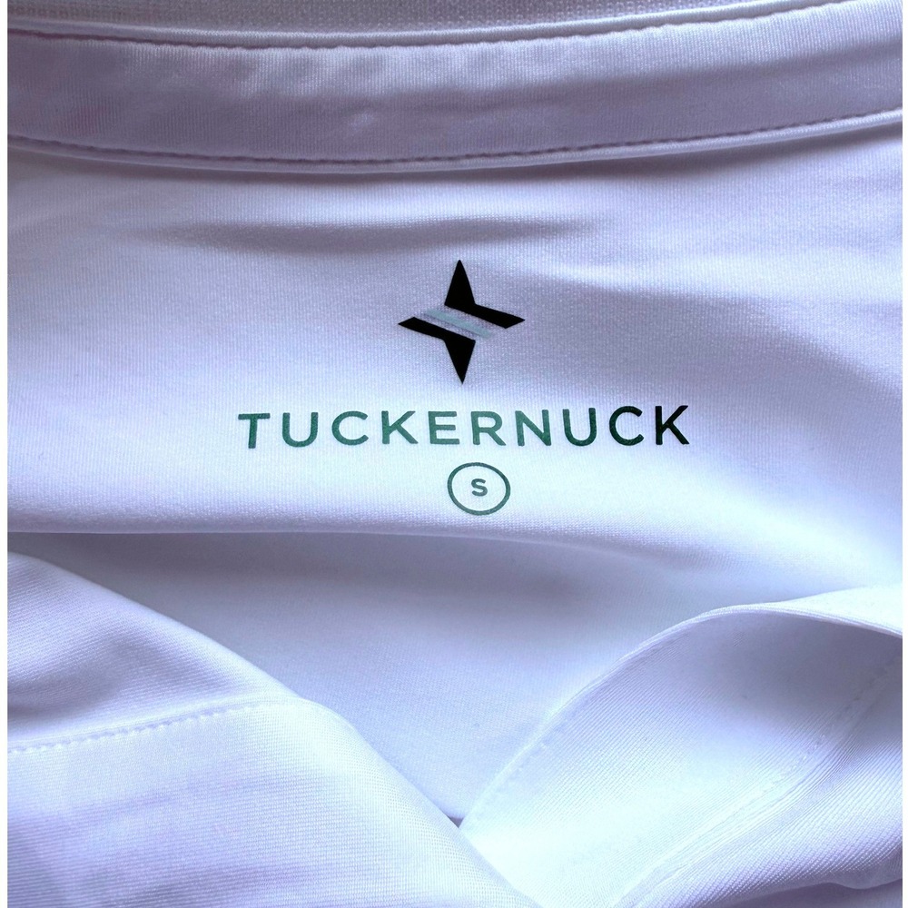 Tuckernuck Polo Top Long Sleeve Performance Spandex Athletic White Small S - Picture 6 of 7